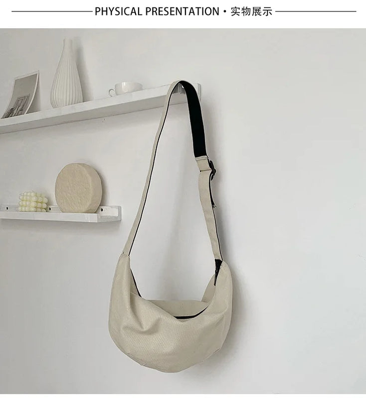 Creative Ladies Canvas Bag - One-Shoulder Messenger Satchel Handbag