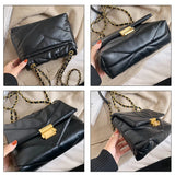 Retro Large-Capacity Diamond Chain Bag Shoulder Messenger Female Bag