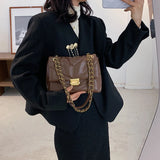 Retro Large-Capacity Diamond Chain Bag Shoulder Messenger Female Bag
