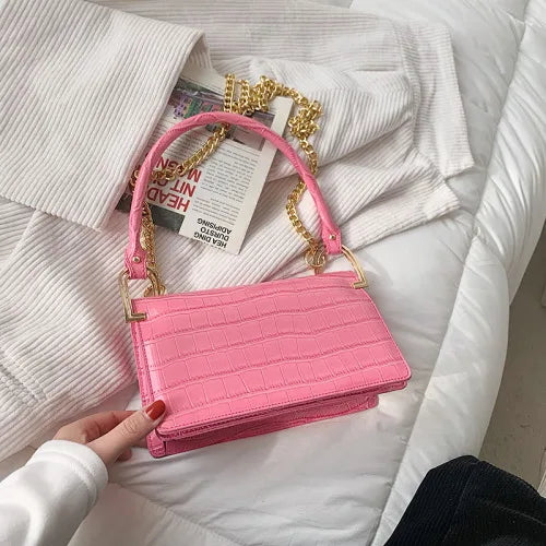 Western Shoulder Bag Crocodile Pattern Handbag