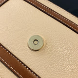 Women's Soft PU Shoulder Bag with Metal Pendant and Wide Shoulder Strap