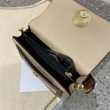 Women's Soft PU Shoulder Bag with Metal Pendant and Wide Shoulder Strap
