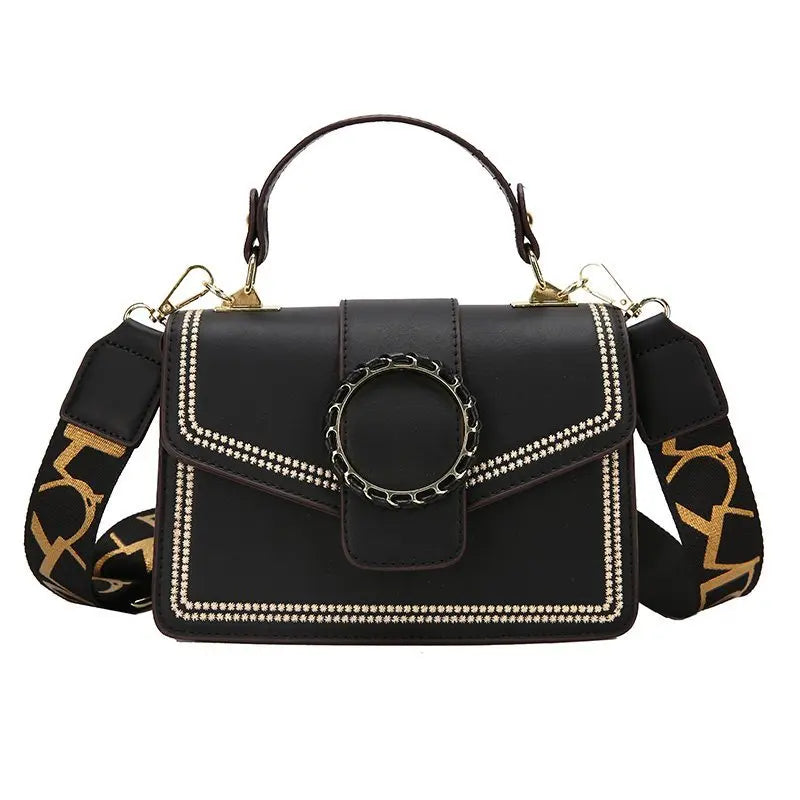PU Ladies Shoulder Bag with Adjustable Strap and Built-in Compartment