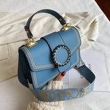 PU Ladies Shoulder Bag with Adjustable Strap and Built-in Compartment