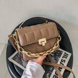 Western Girl Messenger Bag Rhombus Chain Small Square Bag