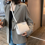 Retro Double-Layer Clip Bag Shoulder Messenger Bag