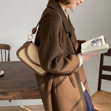 Female Retro Niche Underarm Saddle Bag Messenger