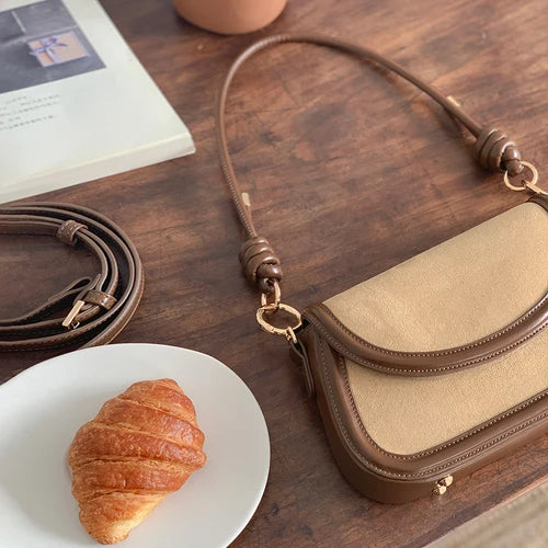 Female Retro Niche Underarm Saddle Bag Messenger