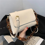 Retro Hand Chain Small Square Bag Soft Leather Shoulder Bag