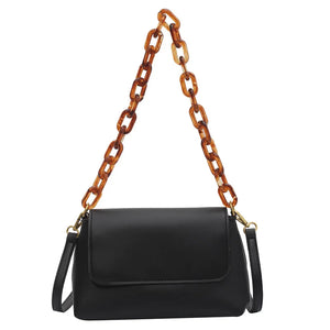 Retro Hand Chain Small Square Bag Soft Leather Shoulder Bag