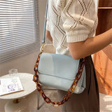 Retro Hand Chain Small Square Bag Soft Leather Shoulder Bag