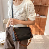 Retro Hand Chain Small Square Bag Soft Leather Shoulder Bag