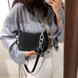 Spring Retro Small Square Shoulder Bag Texture Messenger Bag