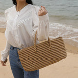 Straw Woven Beach Bag Large Capacity Seaside Basket