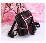 Large Capacity Ladies Backpack European American Ribbon Backpack