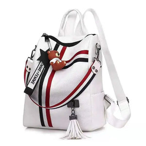 Large Capacity Ladies Backpack European American Ribbon Backpack
