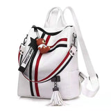 Large Capacity Ladies Backpack European American Ribbon Backpack