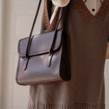 Retro Briefcase Shoulder Bag Wild Casual Underarm Bag