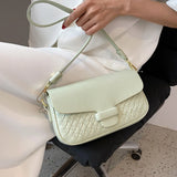 One-Shoulder Small Square Bag with Chain Messenger Strap