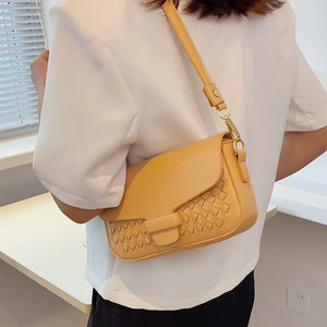 One-Shoulder Small Square Bag with Chain Messenger Strap