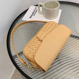 One-Shoulder Small Square Bag with Chain Messenger Strap