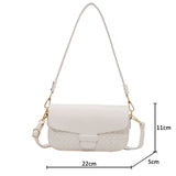 One-Shoulder Small Square Bag with Chain Messenger Strap