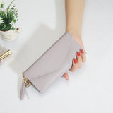 Long Student Wallet with Love Pendant Tassel Buckle