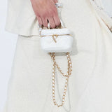 Women's Rhombic Lipstick Pack Crossbody Round Bag