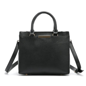 Women's PU Leather Shoulder Bag Solid Cross Pattern Multi-Level Handbag