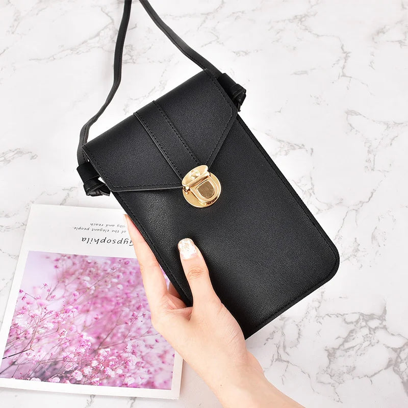 Women's Transparent Touchscreen Shoulder Messenger Bag