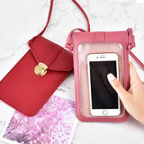 Women's Transparent Touchscreen Shoulder Messenger Bag