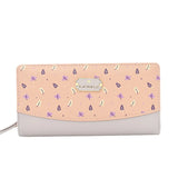 Women's Long Wallet with Contrast Splicing
