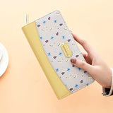 Women's Long Wallet with Contrast Splicing