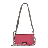 Women's Thick Chain Messenger Bag Leather Shoulder Clutch Purse Handbag