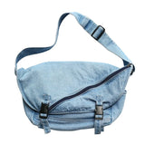 Retro Washed Denim Large Bag Casual Messenger Satchel