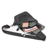Leather Chest Bag Single Backpack iPad Bag