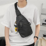 Leather Chest Bag Single Backpack iPad Bag
