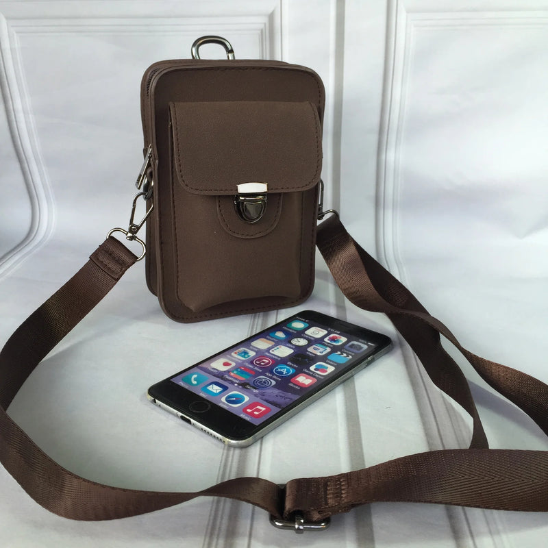 Men's Mobile Phone Pocket Belt Outdoor Bag 7-Inch Messenger Bag