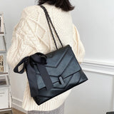 Spring V-Shape Embroidered Handbag