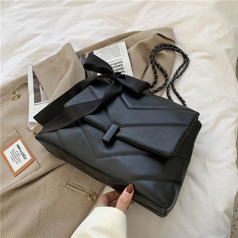 Spring V-Shape Embroidered Handbag