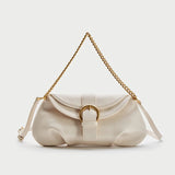 Soft Leather Cloud Bag - Spring Niche Fold Chain One-Shoulder