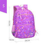 Flower Cartoon School Bags for Girls Children Orthopedics Backpack