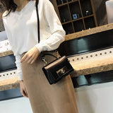 Retro Small Square Bag Lady Handbag Women Shoulder Messenger Mini Bag