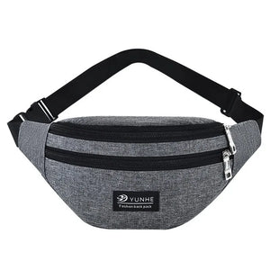 Unisex Pink Fanny Pack Geometric Waist Bag Laser Phone Pouch
