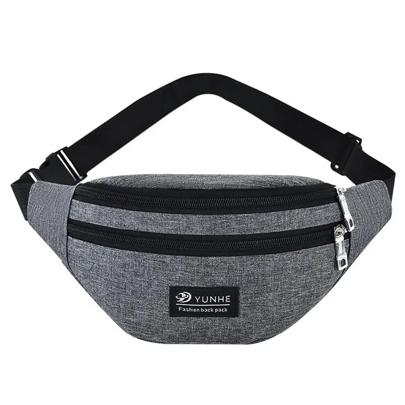Unisex Pink Fanny Pack Geometric Waist Bag Laser Phone Pouch