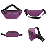 Unisex Pink Fanny Pack Geometric Waist Bag Laser Phone Pouch