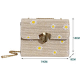 Daisy Flower Pattern Beach Messenger Bag