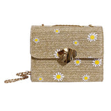 Daisy Flower Pattern Beach Messenger Bag