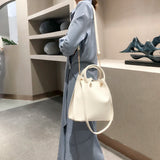Large Capacity Bucket Bag Casual Shoulder Bag Female Pack