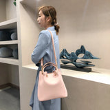 Large Capacity Bucket Bag Casual Shoulder Bag Female Pack